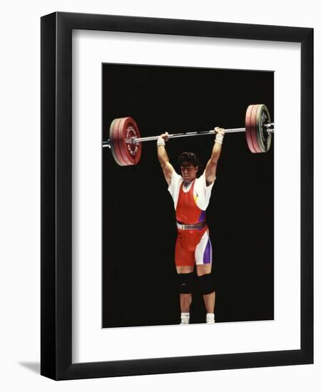 Weightlifter in Action-null-Framed Photographic Print