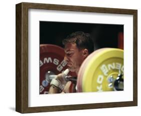 Weightlifter in Action-null-Framed Photographic Print