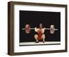 Weightlifter in Action-null-Framed Photographic Print