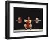 Weightlifter in Action-null-Framed Photographic Print