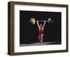 Weightlifter in Action-null-Framed Photographic Print