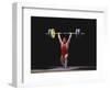 Weightlifter in Action-null-Framed Photographic Print