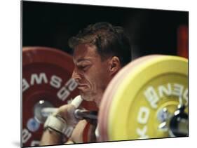 Weightlifter in Action-null-Mounted Photographic Print