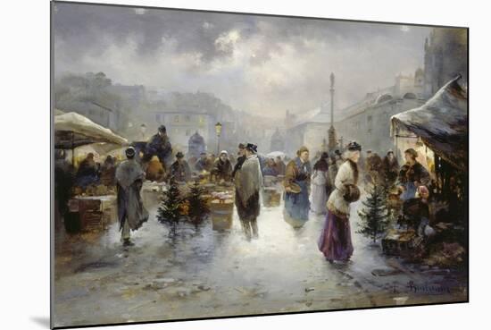 Weihnachtsmarkt Am Hof in Wien-Emil Barbarini-Mounted Giclee Print