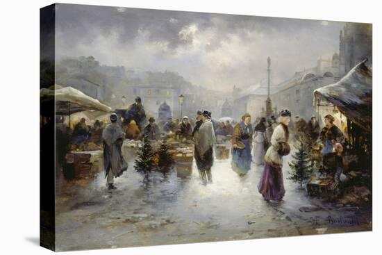 Weihnachtsmarkt Am Hof in Wien-Emil Barbarini-Stretched Canvas