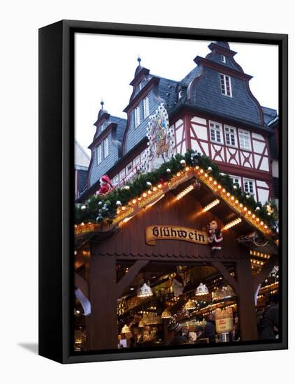 Weihnachtsmarkt (Christmas Market), Frankfurt, Hesse, Germany, Europe-Ethel Davies-Framed Stretched Canvas