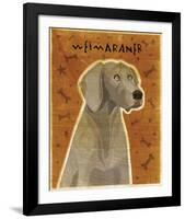 Weimaraner-John W^ Golden-Framed Art Print