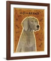 Weimaraner-John W^ Golden-Framed Art Print