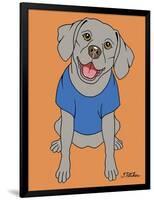 Weimaraner-Tomoyo Pitcher-Framed Giclee Print