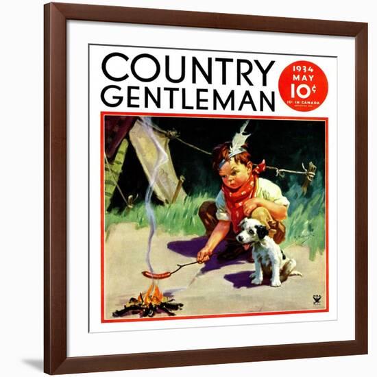 "Weiner Roast," Country Gentleman Cover, May 1, 1934-Henry Hintermeister-Framed Giclee Print