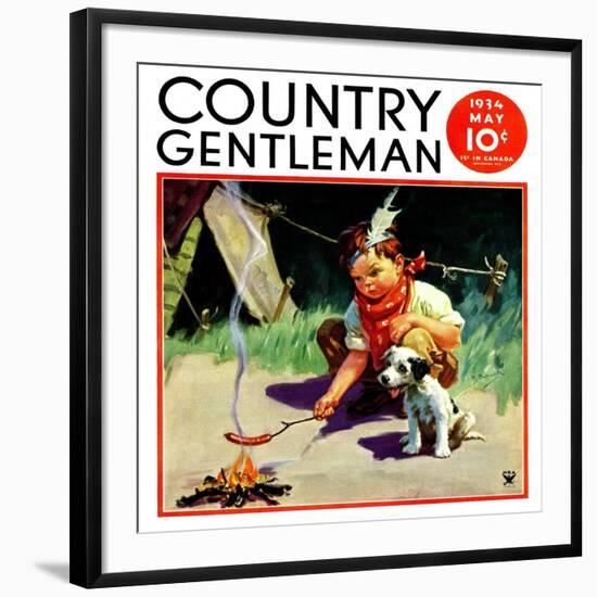 "Weiner Roast," Country Gentleman Cover, May 1, 1934-Henry Hintermeister-Framed Giclee Print