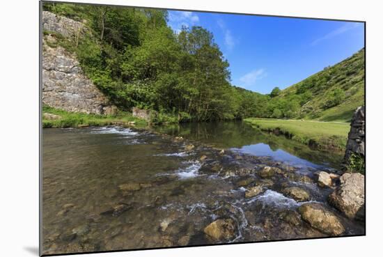 Weir, River Dove, Dovedale and Milldale in Spring, White Peak, Peak District-Eleanor Scriven-Mounted Photographic Print