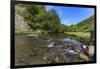 Weir, River Dove, Dovedale and Milldale in Spring, White Peak, Peak District-Eleanor Scriven-Framed Photographic Print