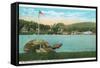 Weirs, Interlaken Park, Lake Winnipesaukee, New Hampshire-null-Framed Stretched Canvas