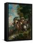 Weislingen Captured by Gotz's Men, 1853-Eugene Delacroix-Framed Stretched Canvas