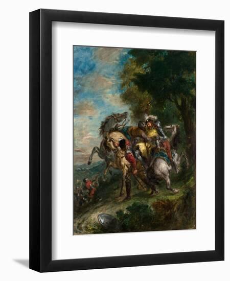 Weislingen Captured by Gotz's Men, 1853-Eugene Delacroix-Framed Giclee Print