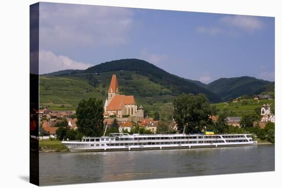 Weissenkirchen Pfarrkirche and Vineyards, Wachau, UNESCO World Heritage Site, Lower Austria-Charles Bowman-Stretched Canvas