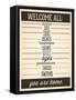 Welcome All-Ren Lane-Framed Stretched Canvas