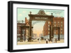 Welcome Arch, Denver, Colorado-null-Framed Art Print