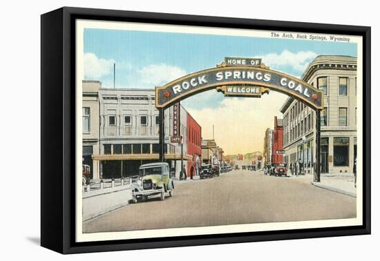 Welcome Arch, Rock Springs, Wyoming-null-Framed Stretched Canvas