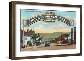 Welcome Arch, Rock Springs, Wyoming-null-Framed Art Print