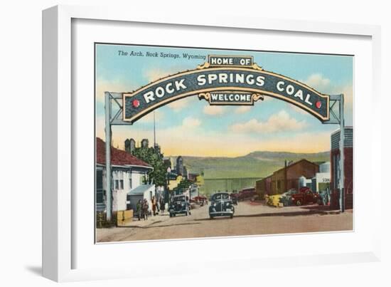 Welcome Arch, Rock Springs, Wyoming-null-Framed Art Print