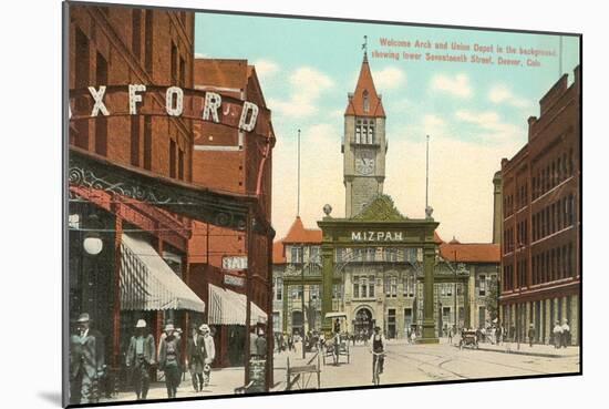 Welcome Arch, Union Depot, Denver, Colorado-null-Mounted Art Print