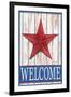 Welcome Barn Starred White Blue-Melinda Hipsher-Framed Giclee Print