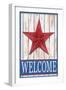 Welcome Barn Starred White Blue-Melinda Hipsher-Framed Giclee Print