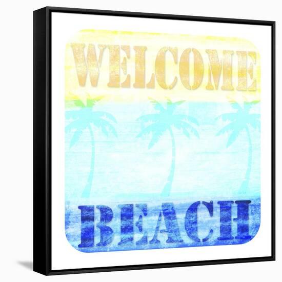 Welcome Beach 2-LightBoxJournal-Framed Stretched Canvas