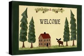 Welcome - Cabin-Debbie McMaster-Stretched Canvas