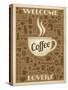 Welcome Coffee Lovers-Anderson Design Group-Stretched Canvas