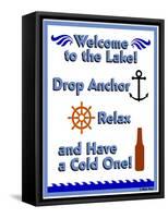 Welcome Drop Anchor-Mark Frost-Framed Stretched Canvas