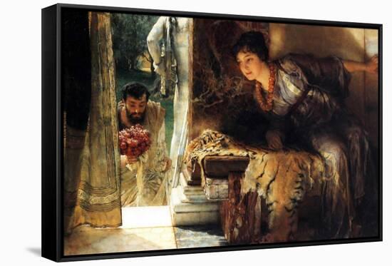 Welcome Footsteps-Sir Lawrence Alma-Tadema-Framed Stretched Canvas