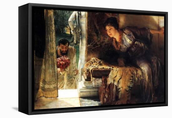 Welcome Footsteps-Sir Lawrence Alma-Tadema-Framed Stretched Canvas