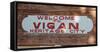 Welcome greeting sign of Heritage City Vigan, Ilocos Sur, Philippines-null-Framed Stretched Canvas