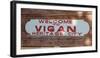 Welcome greeting sign of Heritage City Vigan, Ilocos Sur, Philippines-null-Framed Photographic Print