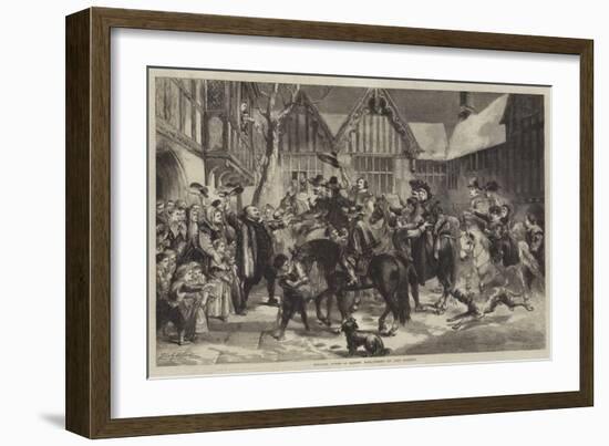 Welcome Guests at Mardon Hall-Sir John Gilbert-Framed Giclee Print