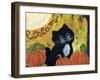 Welcome Halloween Black Cat-sylvia pimental-Framed Art Print