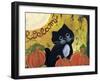 Welcome Halloween Black Cat-sylvia pimental-Framed Art Print