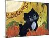 Welcome Halloween Black Cat-sylvia pimental-Mounted Art Print