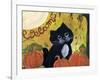 Welcome Halloween Black Cat-sylvia pimental-Framed Art Print