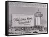 Welcome Home Sign for Howard Hughes-null-Framed Stretched Canvas