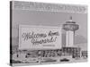 Welcome Home Sign for Howard Hughes-null-Stretched Canvas