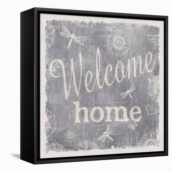 Welcome Home-Slate-ALI Chris-Framed Stretched Canvas