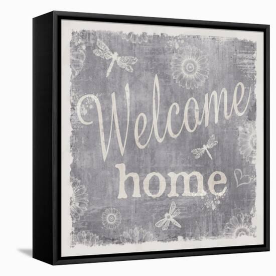 Welcome Home-Slate-ALI Chris-Framed Stretched Canvas