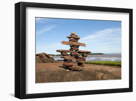 Welcome Inukshuk Bay of Fundy-null-Framed Art Print