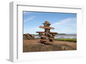 Welcome Inukshuk Bay of Fundy-null-Framed Art Print