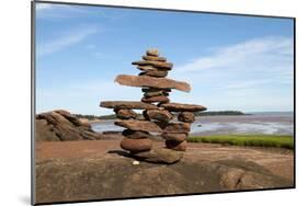 Welcome Inukshuk Bay of Fundy-null-Mounted Art Print