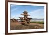 Welcome Inukshuk Bay of Fundy-null-Framed Art Print